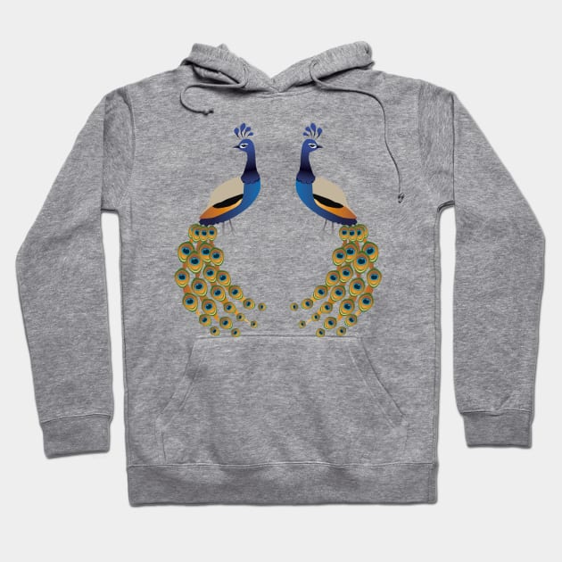 Two Peacocks Hoodie by Bwiselizzy